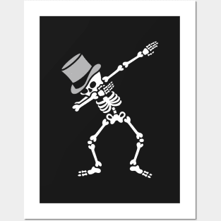 Dab Skeleton Bachelor party wedding high hat Posters and Art